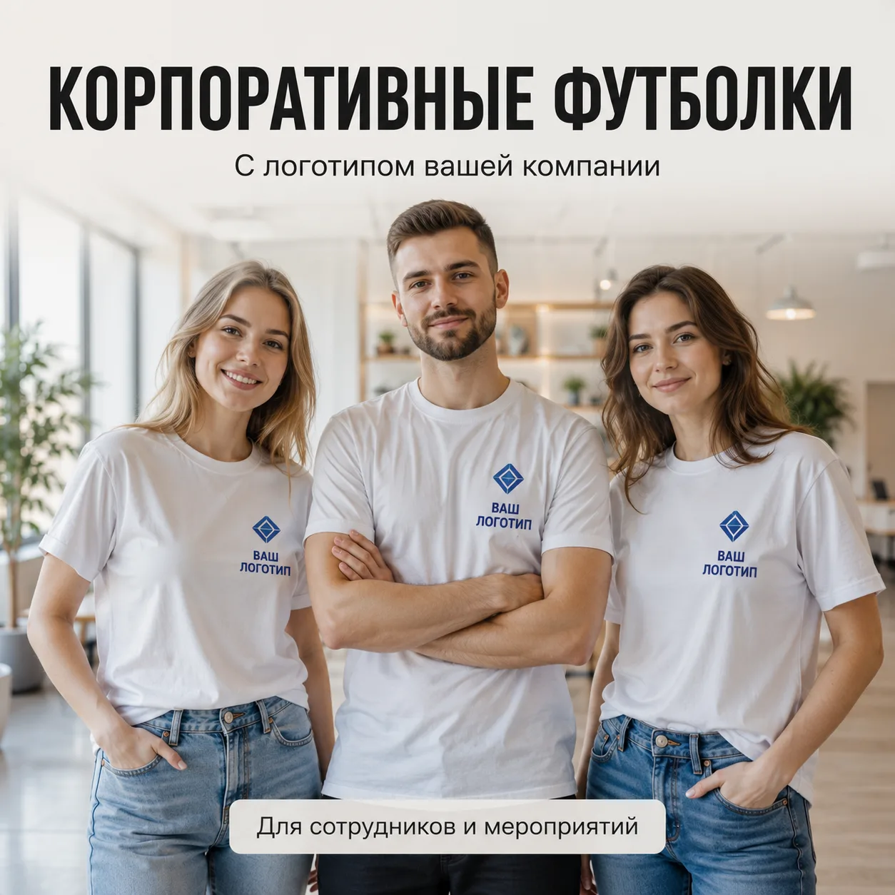 Вариант оформления: Корпоративные футболки для сотрудников