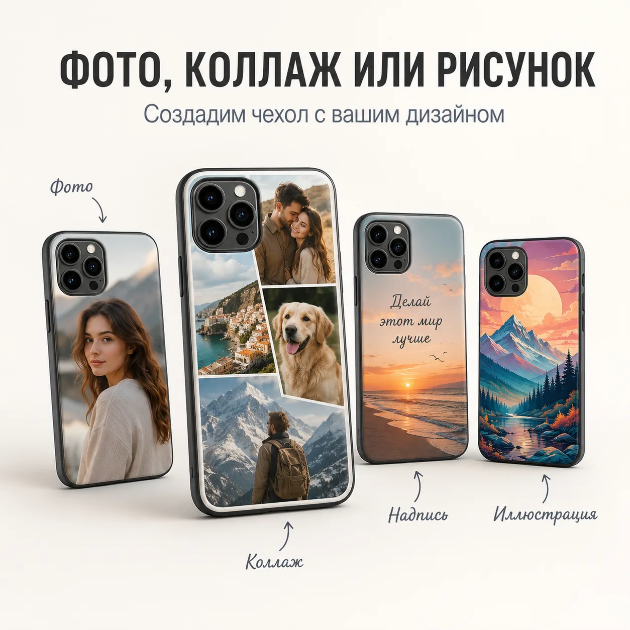 Чехол на телефон с фото — вариант оформления 2